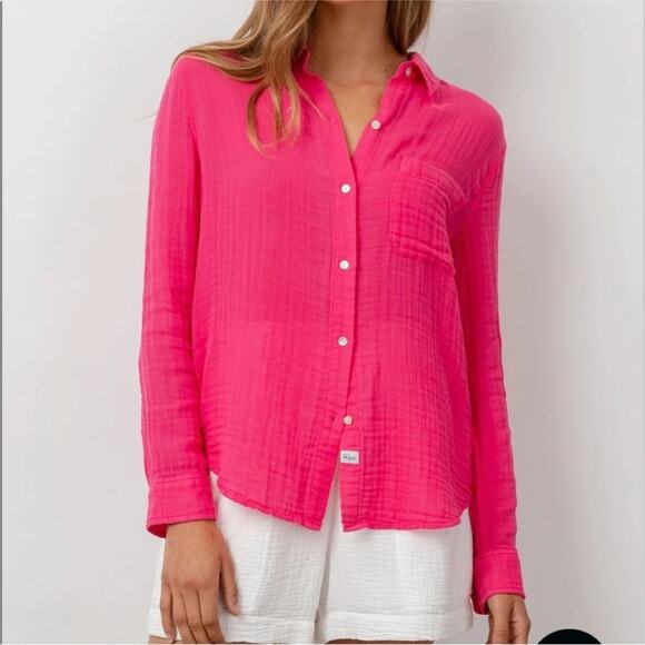 RAILS Ellis Gauze Oversized Button Down Shirt - Picture 5 of 10